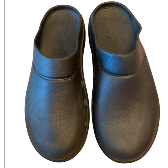 OOFOS OOcloog Unisex Clogs Sz M13/W15 Black Round Toe Casual Slip-On Shoes - Picture 1 of 6